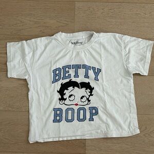 Betty Boop White Kids Short Sleeve Tee